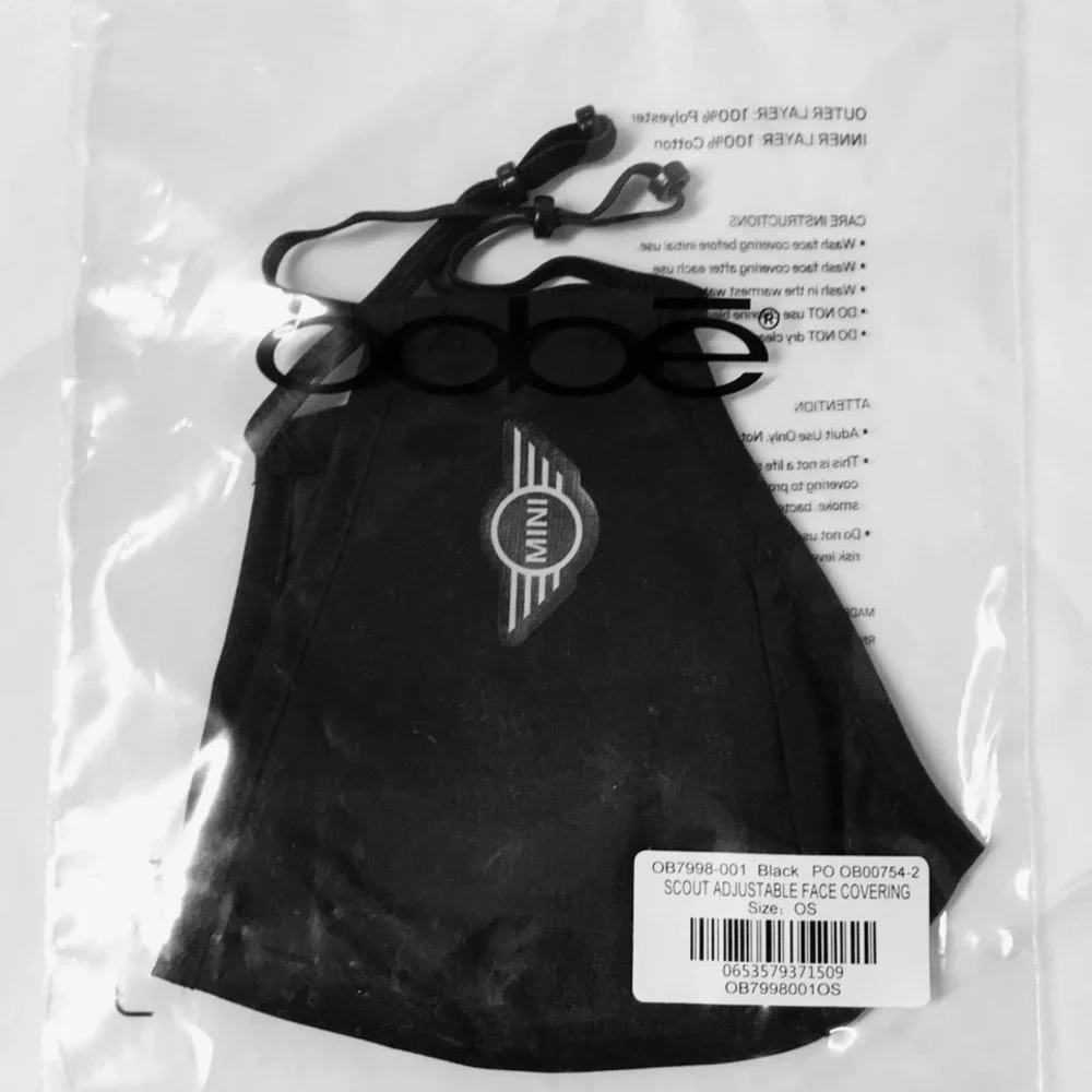 OOBE HEALTH Scout Adjustable Mask Mini Cooper Logo Men’s Women’s NWT